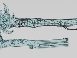 Sci-fi katana lowpoly pbr 3D Model