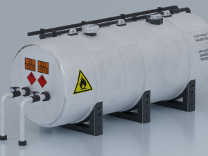Cistern - Oil tank lowpoly PBR 3D Model