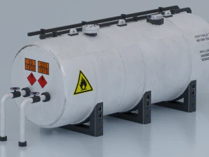 Cistern - Oil tank lowpoly PBR 3D Model