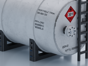Cistern - Oil tank lowpoly PBR 3D Model