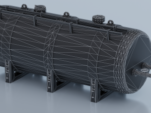 Cistern - Oil tank lowpoly PBR 3D Model