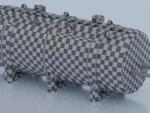 Cistern - Oil tank lowpoly PBR 3D Model