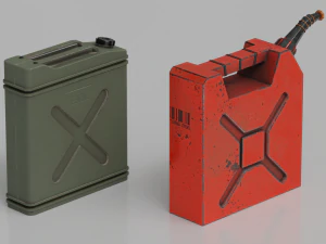 Two canisters lowpoly PBR 3D Model