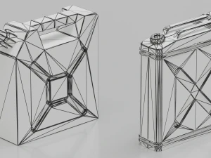 Two canisters lowpoly PBR 3D Model