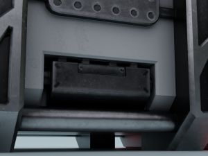 Sci-fi container lowpoly PBR Modelo 3D