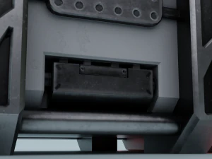 Sci-fi container lowpoly PBR 3D Model