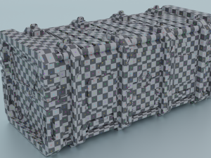 Sci-fi container lowpoly PBR Modelo 3D