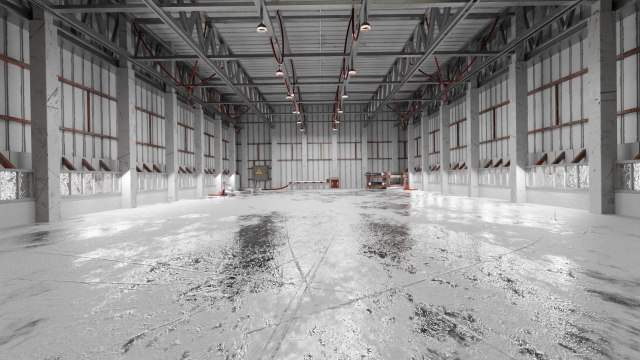 Warehouse interior Render scene Modelo 3D .c4d .max .obj .3ds .fbx .stl .blend 