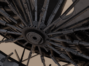 Ruined big satellite dish Modelo 3D