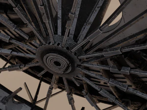 Ruined big satellite dish 3D Model