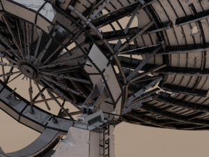 Ruined big satellite dish Modelo 3D