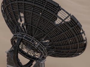 Ruined big satellite dish Modelo 3D