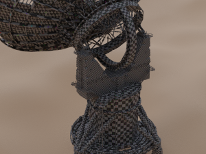 Ruined big satellite dish Modelo 3D