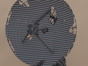 Ruined big satellite dish Modelo 3D