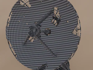 Ruined big satellite dish 3D Model