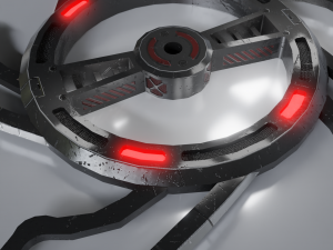 Sci-fi shuriken lowpoly PBR 3D Model