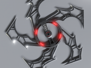 Sci-fi shuriken lowpoly PBR 3D Model