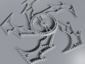 Sci-fi shuriken lowpoly PBR 3D Model