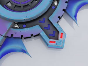 Sci-fi shuriken lowpoly PBR 3D Model