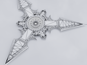 Sci-fi shuriken lowpoly PBR 3D Model