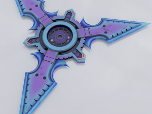 Sci-fi shuriken lowpoly PBR 3D 模型