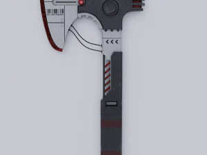 Sci-fi axe lowpoly PBR 3D Model