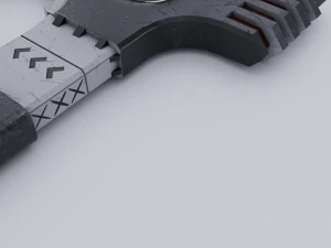 Sci-fi axe lowpoly PBR 3D Model
