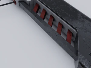 Sci-fi axe lowpoly PBR 3D Model