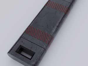 Sci-fi axe lowpoly PBR 3D Model