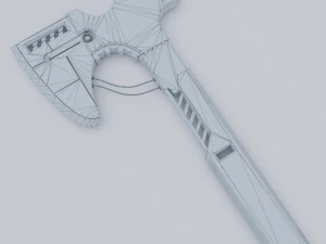 Sci-fi axe lowpoly PBR 3D Model