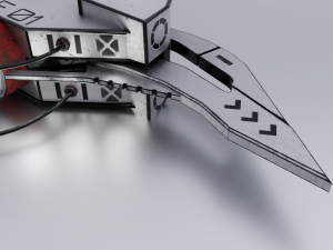 Sci-fi pickaxe lowpoly PBR 3D Model