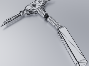 Sci-fi pickaxe lowpoly PBR 3D Model