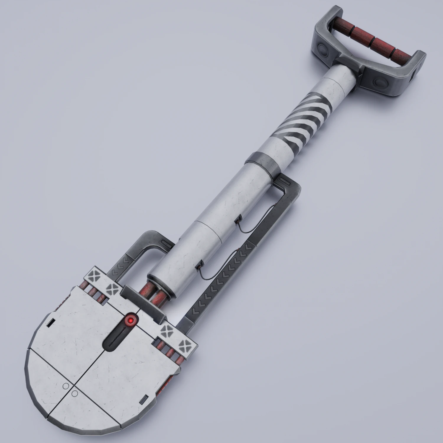 3D Sci-fi shovel lowpoly PBR 3D Model .c4d .max .obj .3ds .fbx .stl .blend