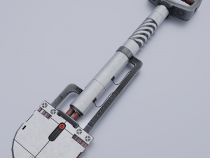 3D Sci-fi shovel lowpoly PBR 3D Model