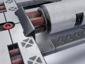 3D Sci-fi shovel lowpoly PBR 3D Model