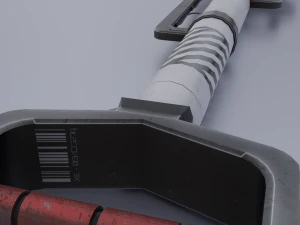 3D Sci-fi shovel lowpoly PBR 3D Model