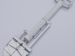 3D Sci-fi shovel lowpoly PBR 3D Model