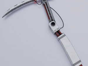 Sci-fi scythe lowpoly PBR 3D Model