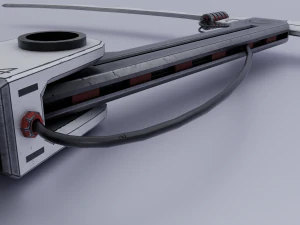 Sci-fi scythe lowpoly PBR 3D Model