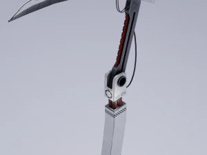 Sci-fi scythe lowpoly PBR 3D Model