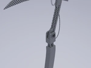 Sci-fi scythe lowpoly PBR 3D Model
