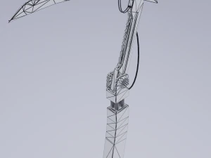 Sci-fi scythe lowpoly PBR 3D Model