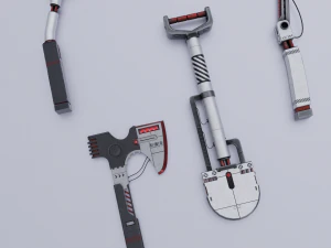 विज्ञान-फाई उपकरण संग्रह लोपोली पीबीआर 3D मॉडल