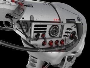 Mechanical sci-fi scythe 3D Модель
