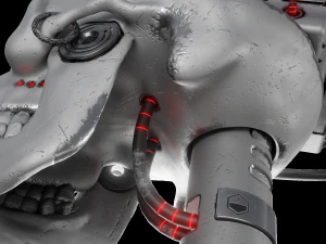 Mechanical sci-fi scythe 3D Model