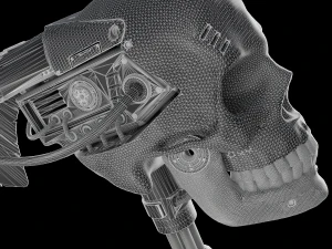 Mechanical sci-fi scythe 3D Model