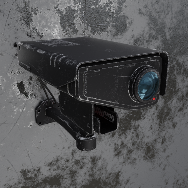Sci-fi Camera 3D Model .c4d .max .obj .3ds .fbx .stl .blend 