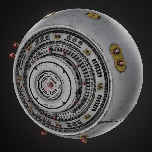 Sci-fi Drone 3D Модель .c4d .max .obj .3ds .fbx .stl .blend 