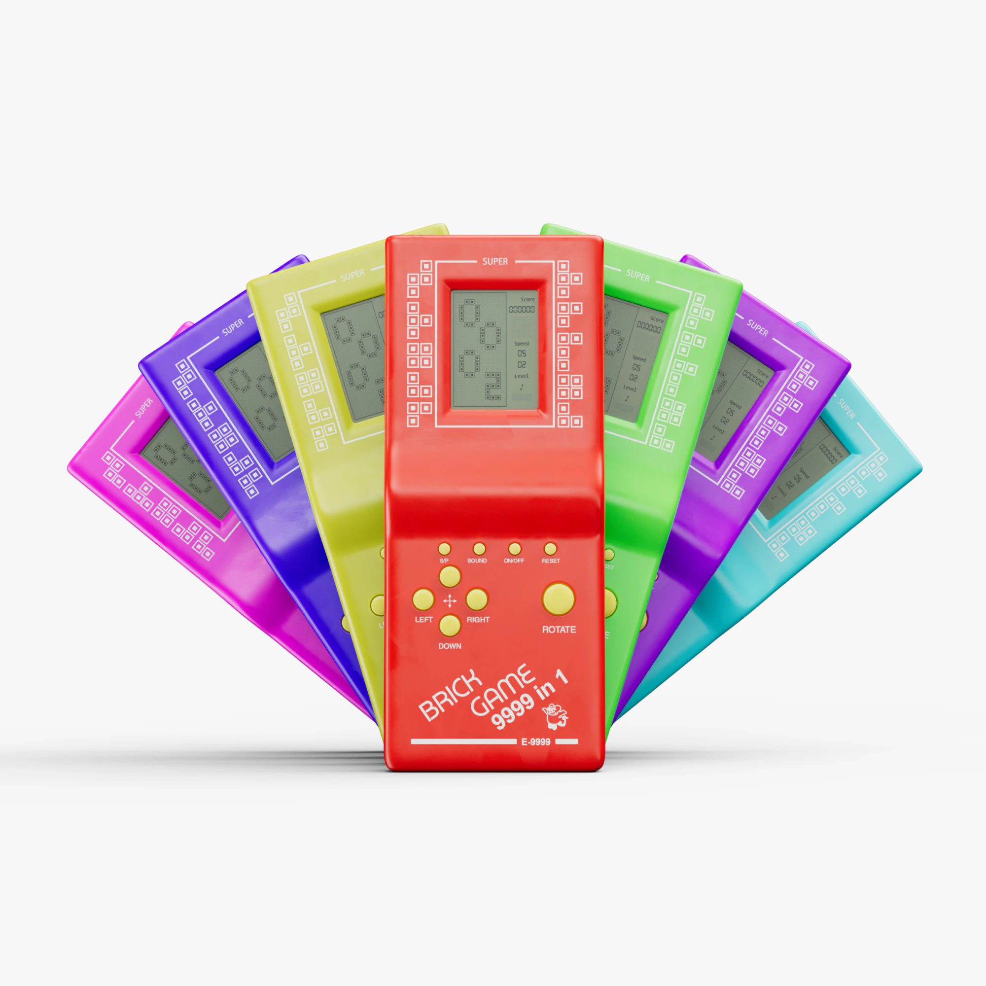Brick Game 9999 in 1 3D Model .c4d .max .obj .3ds .fbx .stl .blend