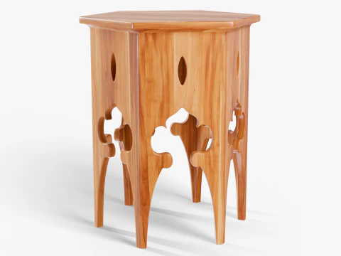 Tavolino esagonale marocchino Modello 3D